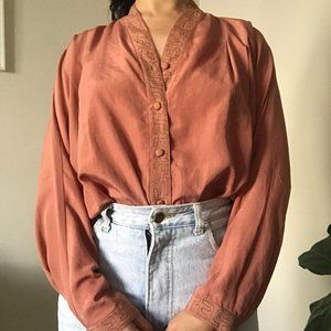 Vintage dusty pink blouse